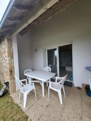 Terrasse ou espace extérieur de l'établissement Maison mer et piscine 3 nuits minimum