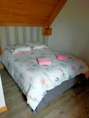 Un ou plusieurs lits dans un hébergement de l'établissement Kelerdut Plage