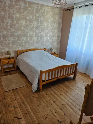 Un ou plusieurs lits dans un hébergement de l'établissement Authentique maison Morlaisienne