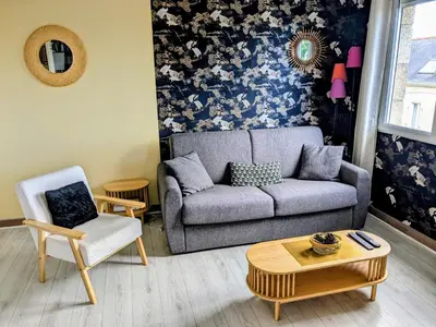 Coin salon dans l'établissement Kerjana