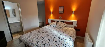 Un ou plusieurs lits dans un hébergement de l'établissement Nouveau Maison campagne Plouescat - TyPra