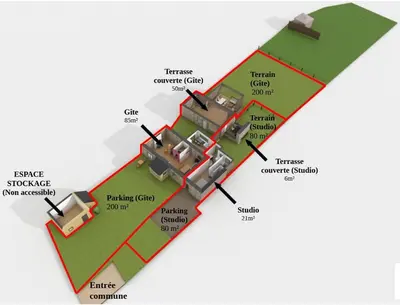 Plan de l'établissement Gîte & studio de l'Holothurie