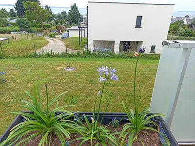 Jardin de l'établissement D'une Pointe à l'Autre, Maison avec vue sur mer, à 400 metres de la Plage de Pentrez