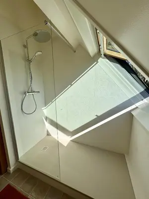 Salle de bains dans l'établissement Nid douillet Les Mouettes