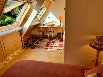 Un ou plusieurs lits dans un hébergement de l'établissement Chambre Les Oliviers