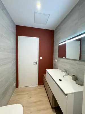 Salle de bains dans l'établissement Appartement Cosy en Centre-Ville