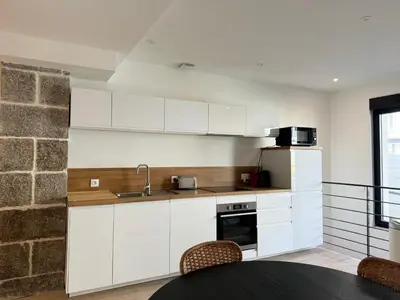 Cuisine ou kitchenette dans l'établissement Appartement Cosy en Centre-Ville