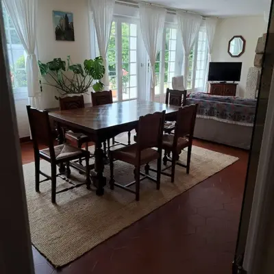 Coin salon dans l'établissement Grande maison au coeur de la Bretagne