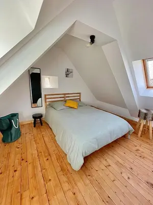Un ou plusieurs lits dans un hébergement de l'établissement Le gîte du petit Plessix