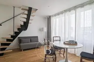 Coin salon dans l'établissement Bénodet au pied du port charmant Duplex neuf calme au cœur de la station
