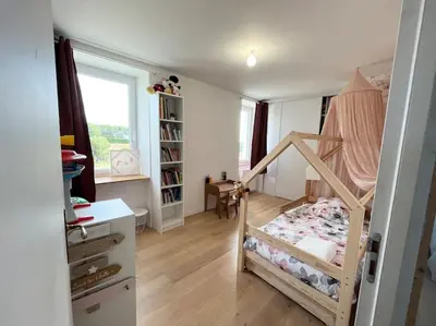 Un ou plusieurs lits dans un hébergement de l'établissement Maison de campagne 8pers proche Carantec, Morlaix, Roscoff