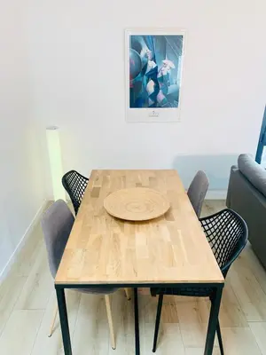Coin salon dans l'établissement Appartements proches de la mer