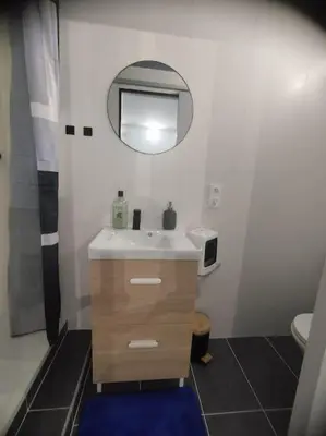 Salle de bains dans l'établissement Charmant studio pour 3 personnes