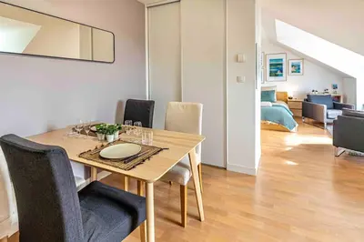 Coin salon dans l'établissement Bel appartement exposé Sud-ouest avec terrasse