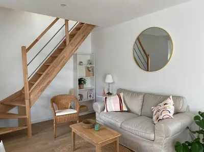 Coin salon dans l'établissement La maison Yvonne - bord de mer - Bénodet