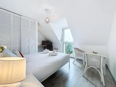 Un ou plusieurs lits dans un hébergement de l'établissement Ker Lodan jolie maison 3 chambres et terrasse