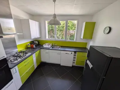 Cuisine ou kitchenette dans l'établissement Grand Appartement lumineux
