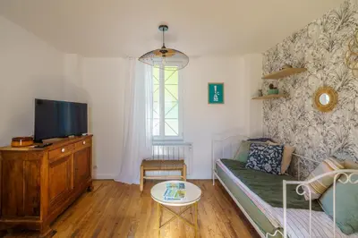 Coin salon dans l'établissement Studio Meneyer - À 100m de la plage Bénodet