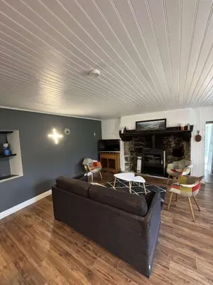 Cuisine ou kitchenette dans l'établissement Gîte de Pennenez