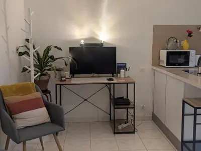 Cuisine ou kitchenette dans l'établissement Chez Marie et Hugo
