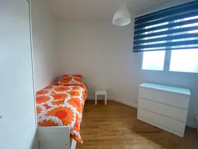 Un ou plusieurs lits dans un hébergement de l'établissement A Proximité du centre de BREST, beau T3, 2 ch, 7 personnes