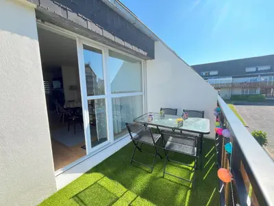 Balcon ou terrasse dans l'établissement Appartement les Capucins ROSCOFF