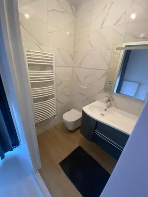 Salle de bains dans l'établissement Hébergement proche IMT atlantique ifremer thales le dellec