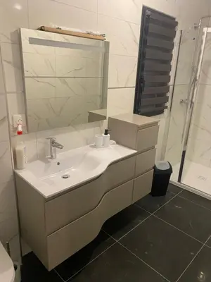 Salle de bains dans l'établissement Hébergement proche IMT atlantique ifremer thales le dellec