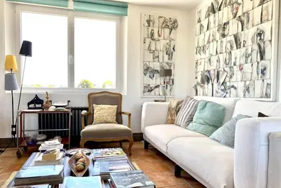 Coin salon dans l'établissement VILLA DU BILLOU Repos et plaisirs de la mer