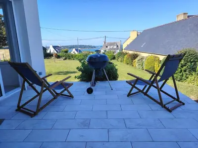 Plan de l'établissement Maison vue sur mer avec jardin