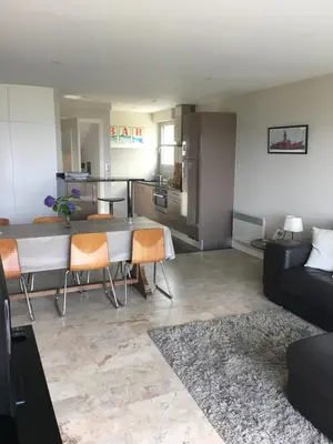 Cuisine ou kitchenette dans l'établissement Superbe T2 - Pleine vue mer