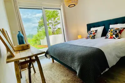 Un ou plusieurs lits dans un hébergement de l'établissement La maison du Portzic - vue mer - wifi