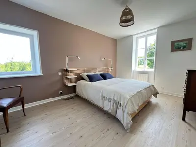 Un ou plusieurs lits dans un hébergement de l'établissement Maison Kersaliou, proche mer St Pol de Léon