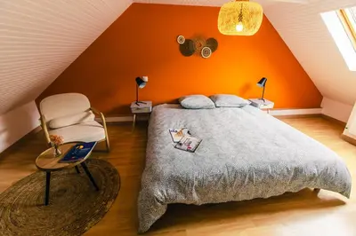 Un ou plusieurs lits dans un hébergement de l'établissement LE BIG ARISTIDE - Superbe Duplex en Centre-ville - 3 chambres