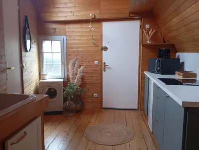 Cuisine ou kitchenette dans l'établissement Escapade Romantique sous les toits de Kéréon - Centre Historique, rue piétonne