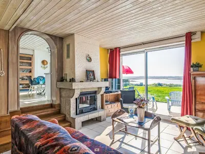 Coin salon dans l'établissement Apartment Dal d'Armor by Interhome