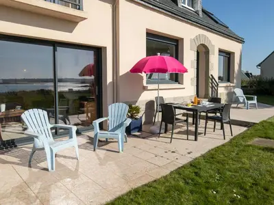 Coin salon dans l'établissement Apartment Dal d'Armor by Interhome
