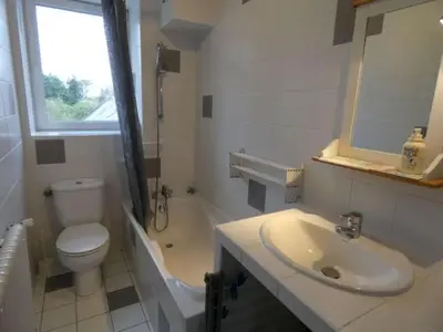 Salle de bains dans l'établissement appartement fleurs