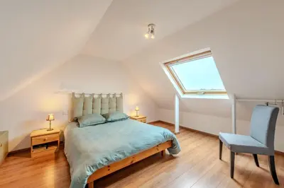 Un ou plusieurs lits dans un hébergement de l'établissement Kalonenn Plougastel - Maison 7p au centre-ville