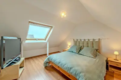 Un ou plusieurs lits dans un hébergement de l'établissement Kalonenn Plougastel - Maison 7p au centre-ville