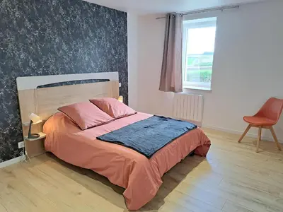 Un ou plusieurs lits dans un hébergement de l'établissement Holiday Home in Brittany with Sea View
