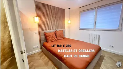 Un ou plusieurs lits dans un hébergement de l'établissement - KALON - CONCARNEAU - SALLE CINÉMA - PLAGE À 100m - VILLE CLOSE À PIEDS - WIFI - Center & beach within walking distance -