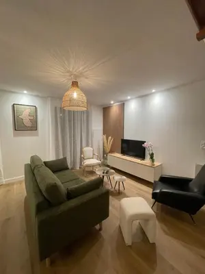 Coin salon dans l'établissement Nouveauté Ty Cosquer Maison de vacances proche plages
