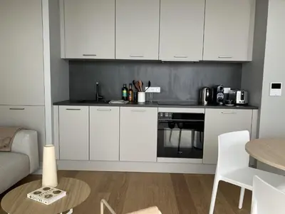 Cuisine ou kitchenette dans l'établissement Goas Treiz - T3