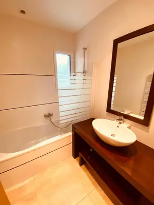 Salle de bains dans l'établissement Escale au Dossen