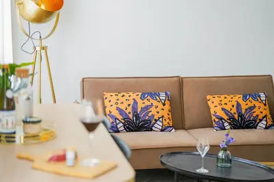 Coin salon dans l'établissement KoonTy - Chambres et Appartements à Landerneau