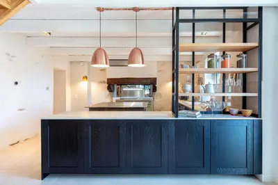 Cuisine ou kitchenette dans l'établissement Villas Goarem Louzet
