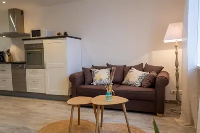 Cuisine ou kitchenette dans l'établissement Ti Gat- vue mer - wifi