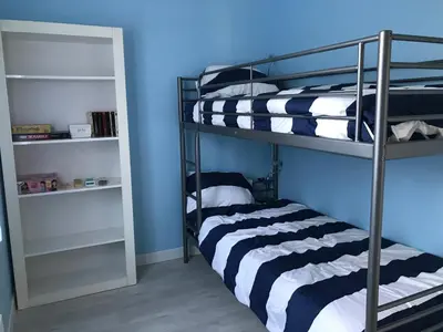 Un ou plusieurs lits dans un hébergement de l'établissement maison crozon-le fret au calme animaux acceptés
