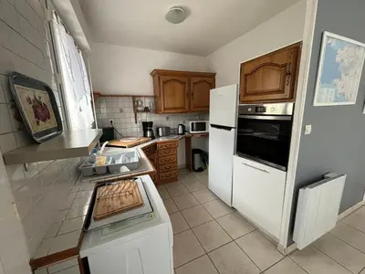 Cuisine ou kitchenette dans l'établissement maison crozon-le fret au calme animaux acceptés